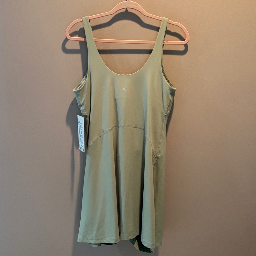 LULULEMON ALIGN DRESS IN FOG GREEN SZ 12 NWT - Picture 3 of 6